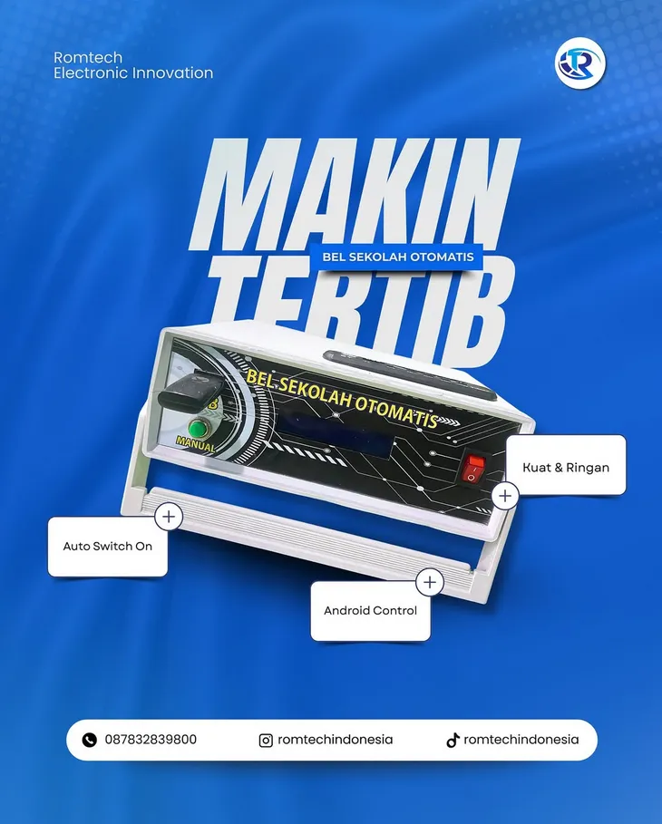 Bel Sekolah Otomatis - Produk ROMTECH Indonesia